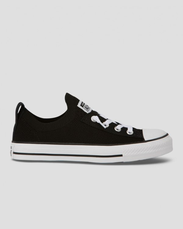 Converse Chuck Taylor All Star Shoreline Knit Slip Sort Sko Danmark - Converse Lave Sneakers Dame -